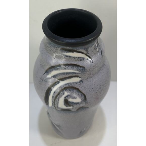 Vtg- One Of A Kind Handmade Stoneware Vase From Cleveland Ohio Artist T. Yondo - Picture 12 of 13